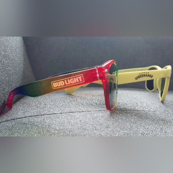 2 for 1 boozy swag rainbow and lime green sunglasses. Happy Pride! - Picture 8 of 13